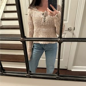 Free people crochet sweater size XS